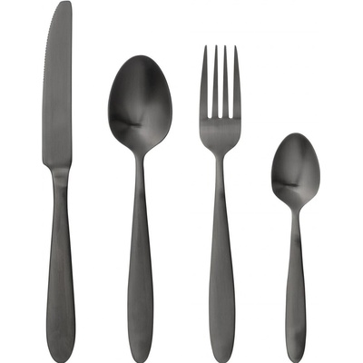 Bloomingville Sada príborov Black Finish set 4 ks