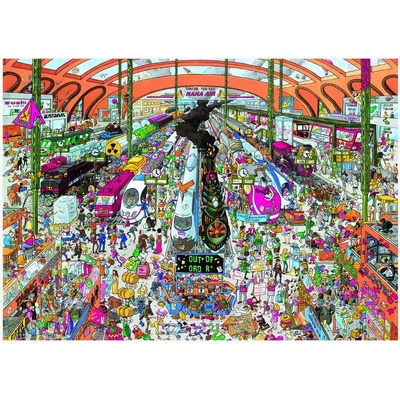 Heye - Puzzle Christoph Schöne: Train Station - 2 000 piese