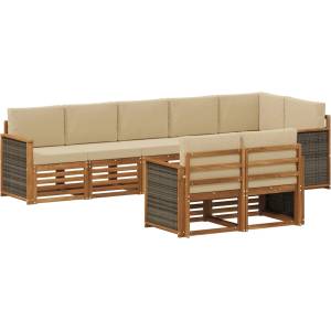 vidaXL Комплект дивани за открито 7 бр (3384499)