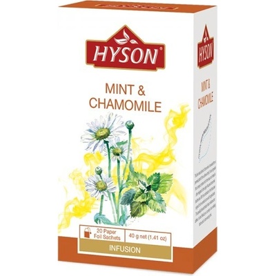 HYSON čaj porciovaný bylinný Mint and Chamomile 40 g