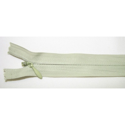 Zips krytý nedeliteľný Bavlnený 20cm zelená