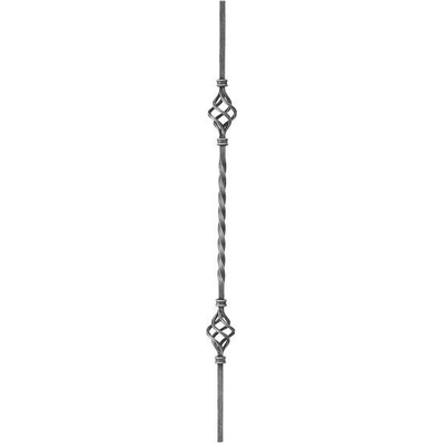 KP Zdobená tyč pre kované ploty, brány a zábradlia 21.025, 950 mm, pr.12x12 mm