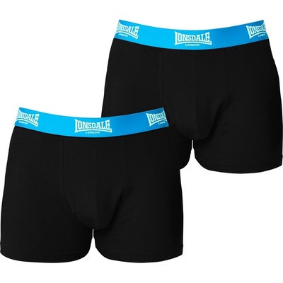Lonsdale Мъжки боксерки Lonsdale 2 Pack Trunk Mens - Black/Brt Blue