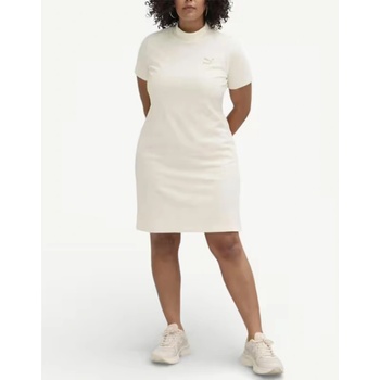 PUMA Classics Ribbed Tee Dress Off White