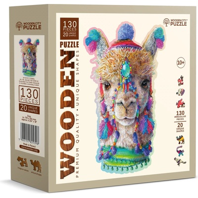 Wooden City - Puzzle Mystic Llama - 120 piese