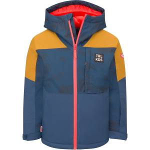 TROLLKIDS Детско ски яке Trollkids Kid's Lifjell Jacket XT Ski jacket - Bronze / Mystic Blue - размер 176 (EU) (703-7237-0121)
