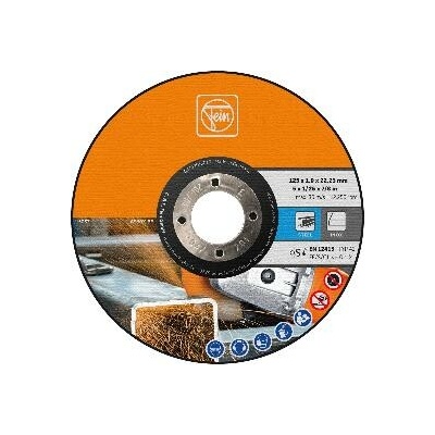 FEIN řezný kotouč rovný, 125 × 1,0 mm, Inox/ocel (25 ks)