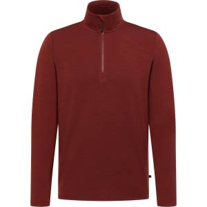 Heber Peak Мъжки вълнен пуловер Heber Peak MerinoBlend EvergreenHe. Half Zip Merino jumper - Rust Red - размер 5XL (005-7418-0318)