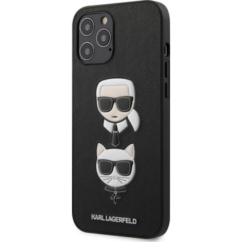 Image 1 of KARL LAGERFELD Гръб Karl Lagerfeld Saffiano Karl and Choupette Heads Case за iPhone 12 Pro Max 6.7 - Черен