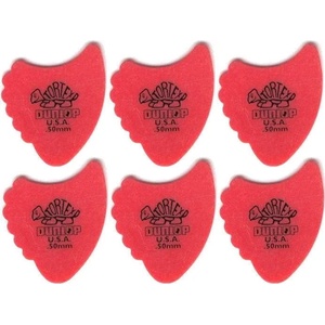 Dunlop 414R 0.50 Tortex Fins 6 Перце за китара (414R50-6PACK-SET)