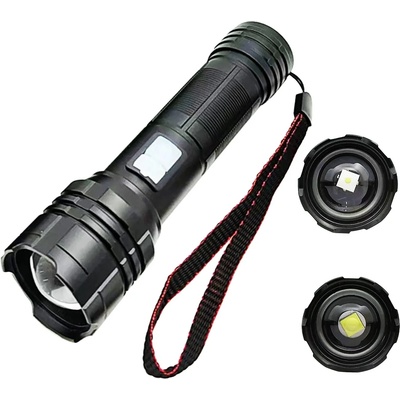 Мощен Акумулаторен led Фенер с p50 Диод - 500м Обхват, 5 Режима, Телескопичен Зум и Авиационен Алуминий (fa-25-055)