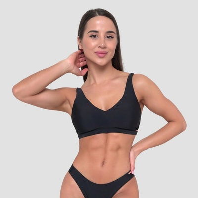 GymBeam Športový vrchný diel plaviek Black