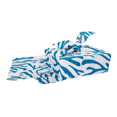 Tierra Verde Baliaca látka z biobavlny Furoshiki – Tealová 100 x 100cm