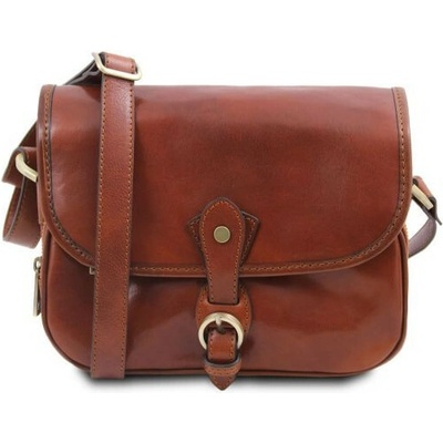 Tuscany Leather kožená kabelka cez rameno Alessia Hnedá
