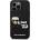 KARL LAGERFELD Гръб Karl Lagerfeld and Choupette 3D Case за iPhone 14 Pro - Черен