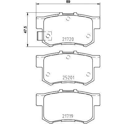 BREMBO Sada brzdových platničiek kotúčovej brzdy P79027