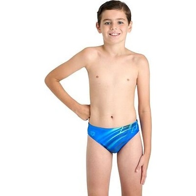 Arena Boys Shading Swim Brief Neon Blue