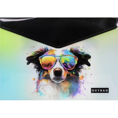 Oxybag Obálka s cvokom A4 crazy animals pes
