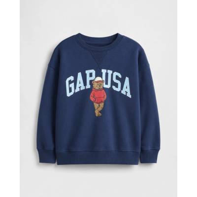 GAP detská oversize mikina VintageSoft s logom tmavomodrá