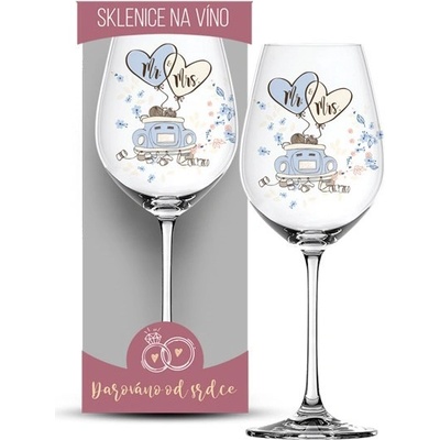 Nekupto Sklenice na víno Mr & Mrs 440 ml