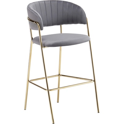 Kondela Dasmin Typ 2 šedohnědá Velvet / gold chrom zlatý