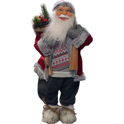 MagicHome Slovakia Trend Dekoracia Santa s lyžami a drevom 152 cm