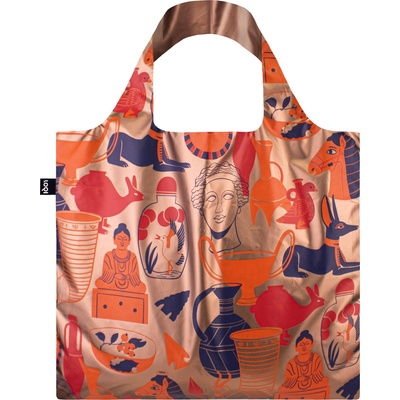 LOQI Чанта тип торба LOQI Artist Metallic Kimberly Carpenter Ancient Artefacts розово злато (KC.AA.RO)