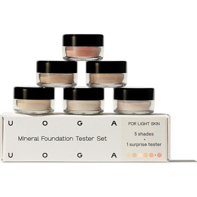 Uoga Uoga Minerální make-up s jantarem SPF15 Light Skin tester set 1 ks
