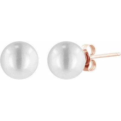 Eppi Perlové napichovacie náušnice z ružového zlata Dacey E46319