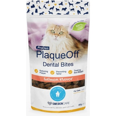 ProDen PlaqueOff® Dental Bites Cat lososové 60 g