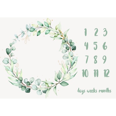 Milestone Декоративно одеяло за снимки Milestone - Венец, 75 х 100 cm, зелено (101122)