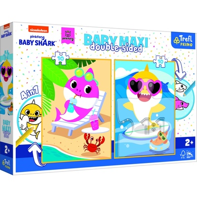 TREFL Oboustranné Baby Shark BABY MAXI 2x10 dílků