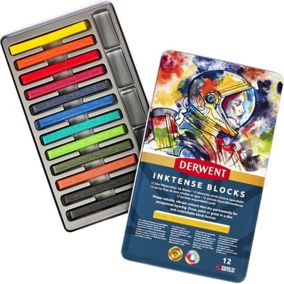Derwent Inktense blocks akvarelové pastely 12 ks