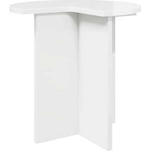 vidaXL Странична маса Бял гланц Ø 39 x 38 см Инженерна дървесина (8001087)