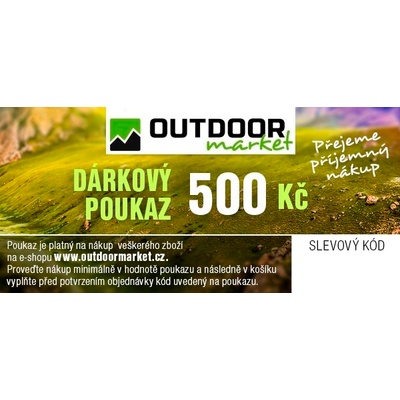 Outdoormarket Dárkový poukaz Hodnota: 500
