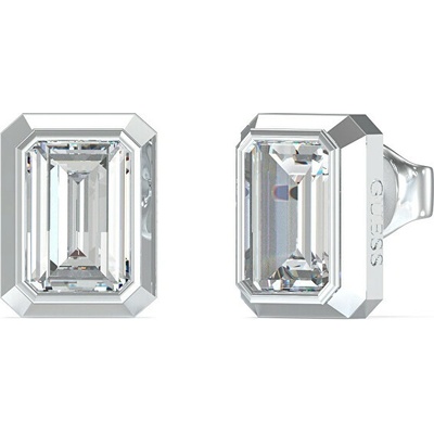 Guess hranaté oceľové náušnice 4G Light JUBE05250JWRHT/U