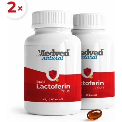 Medveď Natural Lactoferin imun liquid 2×60 kapslí