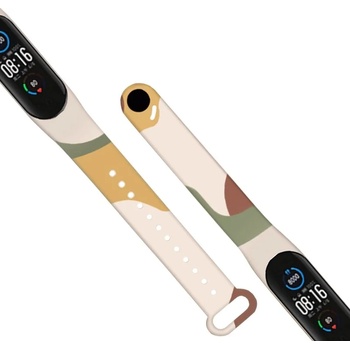 HQWear Резервна силиконова каишка Strap Moro Camo за Xiaomi Mi Band 5/Mi Band 6, Камуфлаж-7 (KXG0022224)