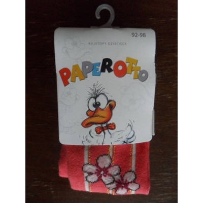 Paperotto dětské vzorované punčochové kalhoty červené