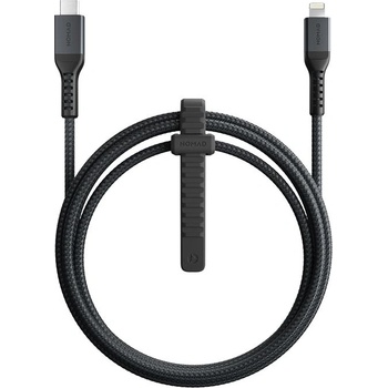 Image 1 of Nomad Kevlar USB-C to Lightning Cable v2 - здрав кевларен кабел за устройства с Lightning порт (150 см) (черен)