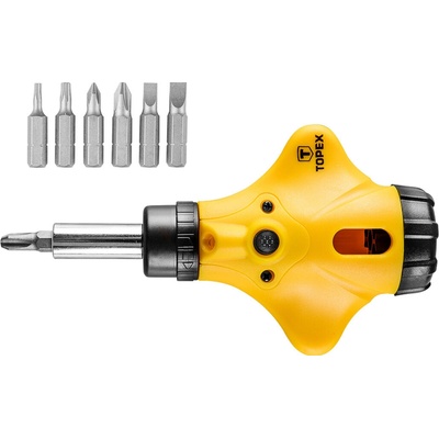 Topex Sada skrutkovačov s bitmi, 8 ks 39D891