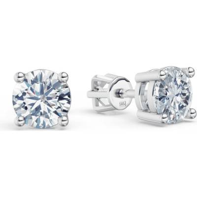 DF Dámske náušnice 3688 z bieleho zlata s diamantmi s celkovou hmotnosťou 1,80 ct