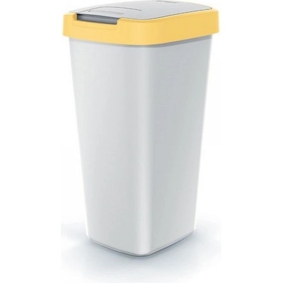 Rauman Odpadkový kôš s farebným vekom, 25 l žltá / sivá
