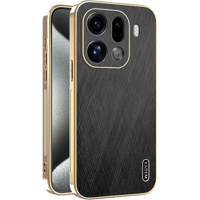 OPPO KADEM Калъф за Oppo Find X9 Pro 5G- Електроплакиран, PU кожа с копринена текстура, Вкл. Протектор, 3 Цвята