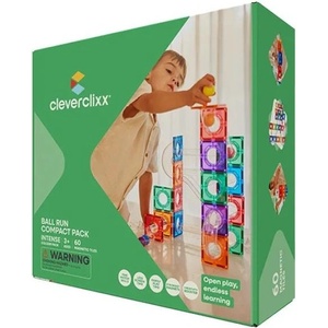 Cleverclixx Магнитен строителен комплект Ball Run Compact Pack Intense 60 части (CLEVER_CC-1004)