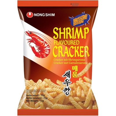 Nong Shim krevetové chipsy pálivé 75g