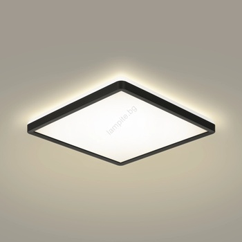 Brilagi - LED Лампа за баня ULTRA SLIM LED/18W/230V 30x30 см черен IP54 (BG2090)