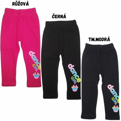 Sezon M2099 dívčí zateplené legíny černá růžové