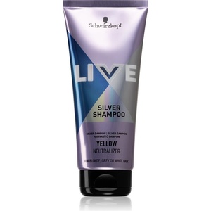 Schwarzkopf LIVE Silver почистващ шампоан неутрализиращ жълтеникавите оттенъци 200ml