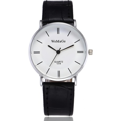 WoMaGe Мъжки часовник ri-14841 - Черен / Бял kp14841